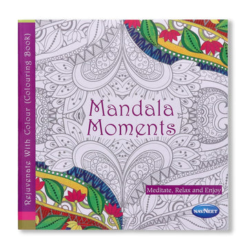 Navneet Adult Colouring Book – Mandala Moments | Mandala Art Patterns | Stress Relief Colouring Book for Adults & Teens | Premium Quality Pages | Relaxation & Mindfulness Activity Book