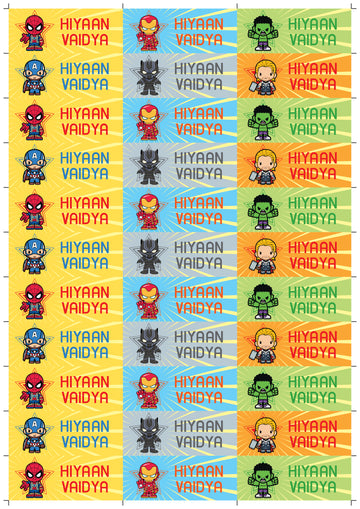 Waterproof Personalised Stickers – Super Hero