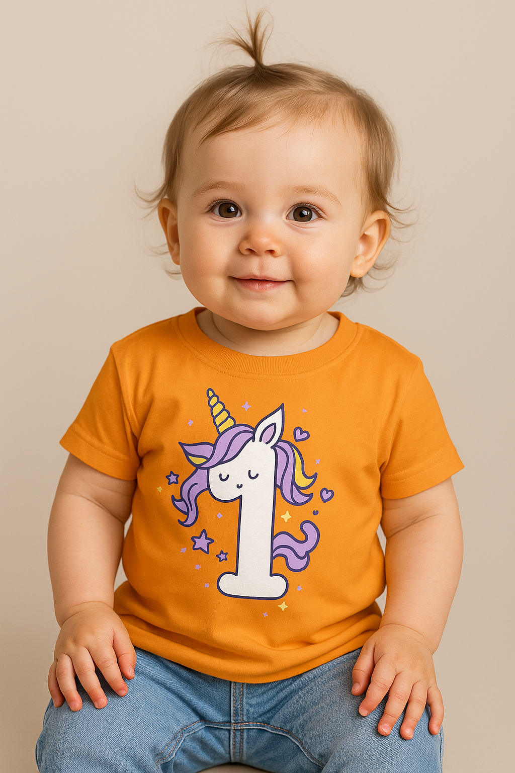 Unicorn Birthday T-Shirt – Premium Cotton | Magical Birthday Outfit for Girls