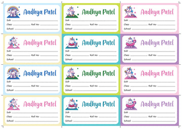 Customised Name Stickers – Unicorn