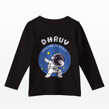 Personalised Astronaut  Kids Full Sleeve  T-Shirt