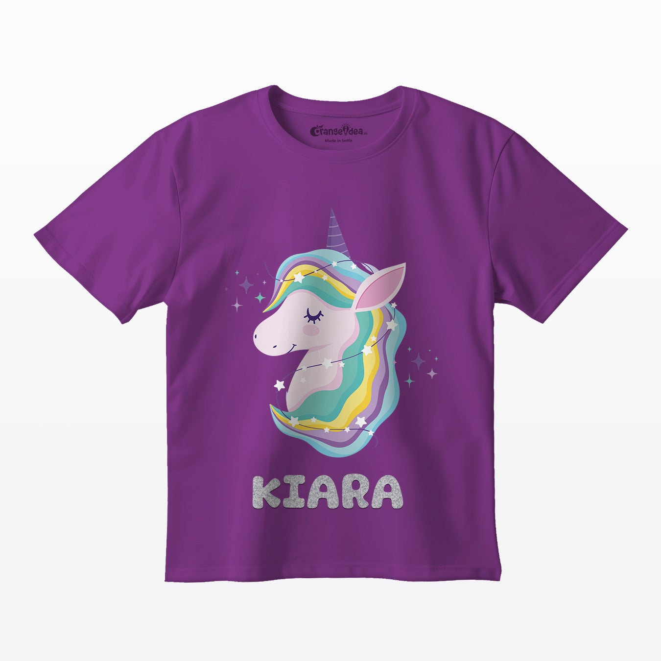 Personalised Unicorn  Kids Half Sleeve T-Shirt