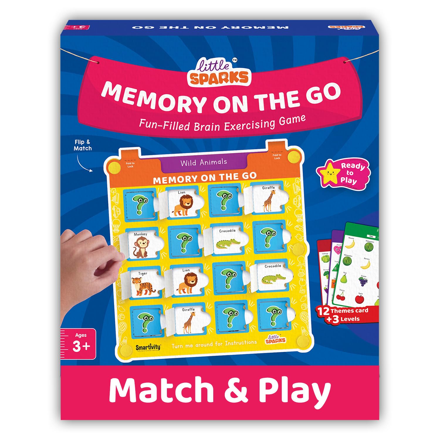 Smartivity Memory Game for Kids Ages 3+ Years | Fun Matching Game with Theme Cards